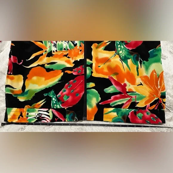 Vintage Erin London Tropical Safari Colorful Lightweight Jacket - Picture 4 of 14
